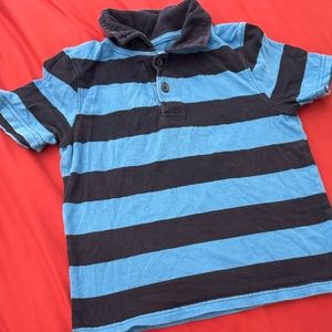 Toddler polo style striped shirt